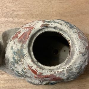 Antique snail oil burner lamp